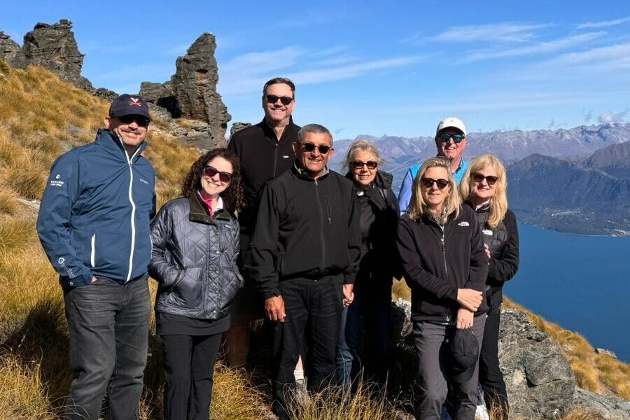 Group shot in the mountains of New Zealand. 